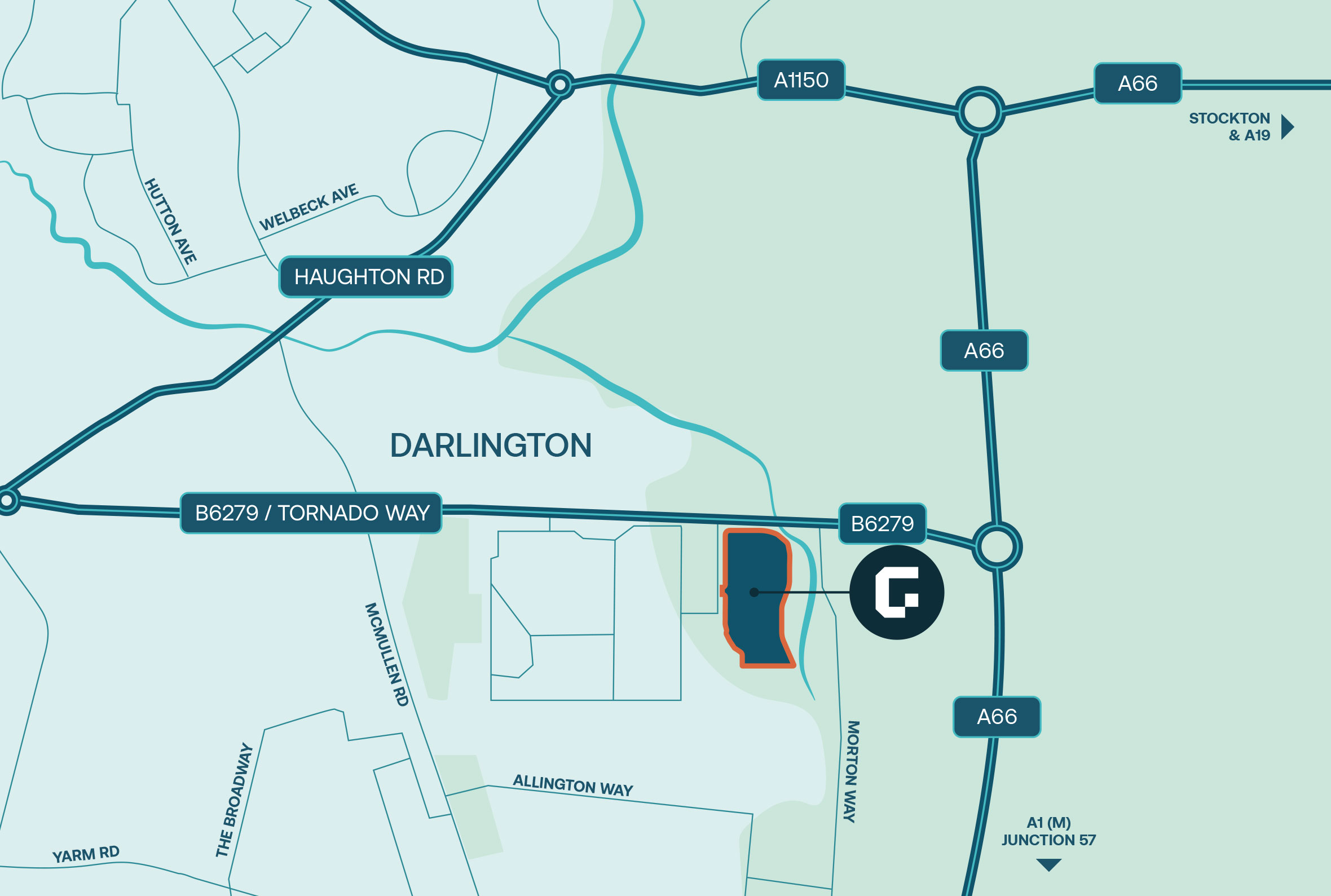 Darlington map